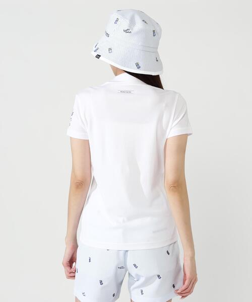 PEARLY GATES(パーリーゲイツ)の「【PEARLY GATES】Stone Cool2冷感ポリエチレンバーズアイ半袖ハイネックカットソー(Tシャツ/カットソー・レディース・ホワイト/ネイビー/ピンク・SMALL/MEDIUM/LARGE)」の8枚目の写真
