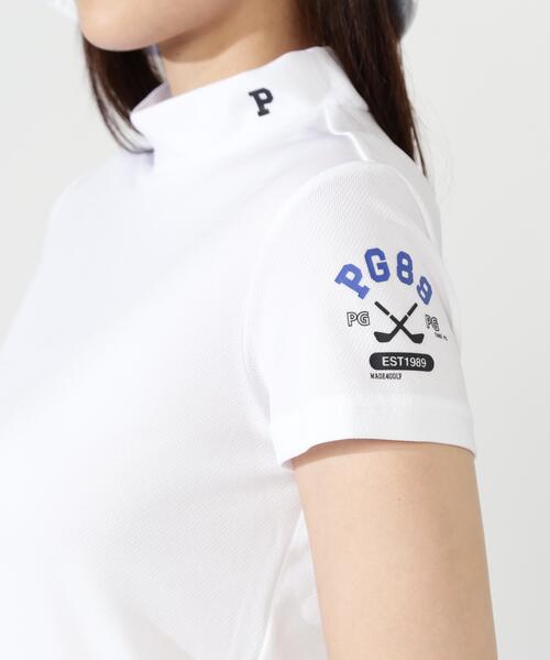 PEARLY GATES(パーリーゲイツ)の「【PEARLY GATES】Stone Cool2冷感ポリエチレンバーズアイ半袖ハイネックカットソー(Tシャツ/カットソー・レディース・ホワイト/ネイビー/ピンク・SMALL/MEDIUM/LARGE)」の10枚目の写真
