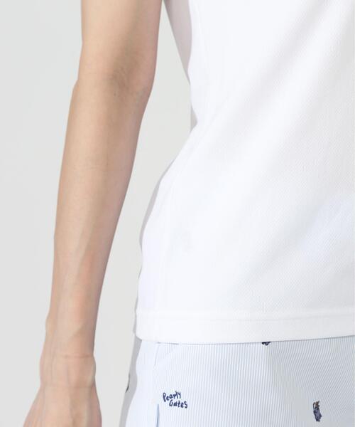 PEARLY GATES(パーリーゲイツ)の「【PEARLY GATES】Stone Cool2冷感ポリエチレンバーズアイ半袖ハイネックカットソー(Tシャツ/カットソー・レディース・ホワイト/ネイビー/ピンク・SMALL/MEDIUM/LARGE)」の11枚目の写真