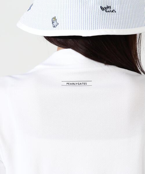 PEARLY GATES(パーリーゲイツ)の「【PEARLY GATES】Stone Cool2冷感ポリエチレンバーズアイ半袖ハイネックカットソー(Tシャツ/カットソー・レディース・ホワイト/ネイビー/ピンク・SMALL/MEDIUM/LARGE)」の12枚目の写真