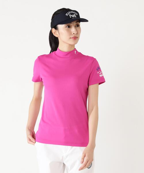 PEARLY GATES(パーリーゲイツ)の「【PEARLY GATES】Stone Cool2冷感ポリエチレンバーズアイ半袖ハイネックカットソー(Tシャツ/カットソー・レディース・ホワイト/ネイビー/ピンク・SMALL/MEDIUM/LARGE)」の16枚目の写真
