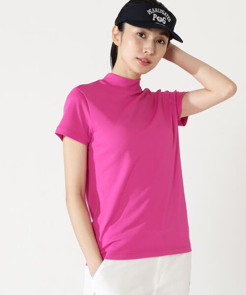 PEARLY GATES(パーリーゲイツ)の「【PEARLY GATES】Stone Cool2冷感ポリエチレンバーズアイ半袖ハイネックカットソー(Tシャツ/カットソー・レディース・ホワイト/ネイビー/ピンク・SMALL/MEDIUM/LARGE)」の17枚目の写真