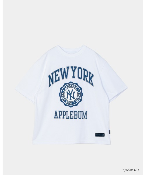 APPLEBUM(アップルバム)の「“NY Yankees” College T-shirt(Tシャツ/カットソー・メンズ・ホワイト・XX-LARGE)」の1枚目の写真