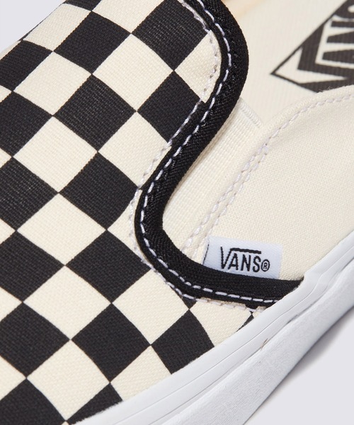 VANS（バンズ）の「クラシック スリッポン ミュール / UA Classic Slip-On M (Checkerb VN0004KTEO11（スリッポン・メンズ・ブラック×ホワイト・4）」の5枚目の写真