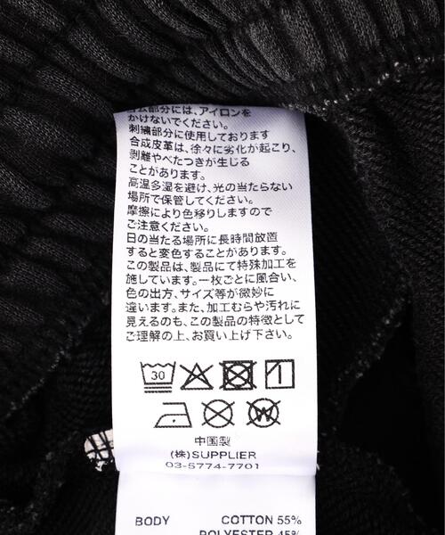 UNKNOWN LONDON（アンノウン・ロンドン）の「UNKNOWNLONDON/アンノウンロンドン/【LHP EXCLUSIVE】LEATHER CROSS BUGGY SHORTS（スウェットパンツ・レディース・ブラック/ホワイト・S/L/M）」の11枚目の写真
