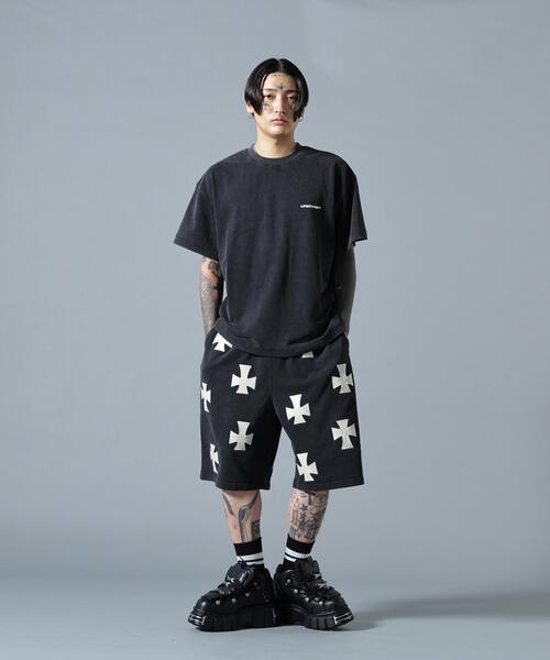 UNKNOWN LONDON（アンノウン・ロンドン）の「UNKNOWNLONDON/アンノウンロンドン/【LHP EXCLUSIVE】LEATHER CROSS BUGGY SHORTS（スウェットパンツ・レディース・ブラック/ホワイト・S/L/M）」の13枚目の写真
