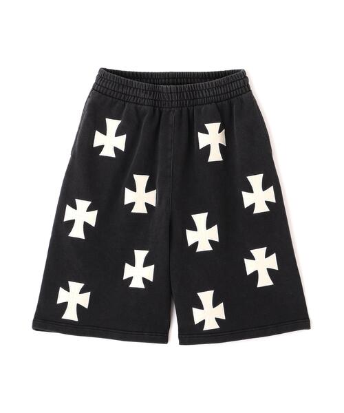UNKNOWN LONDON（アンノウン・ロンドン）の「UNKNOWNLONDON/アンノウンロンドン/【LHP EXCLUSIVE】LEATHER CROSS BUGGY SHORTS（スウェットパンツ・レディース・ブラック/ホワイト・S/L/M）」の15枚目の写真