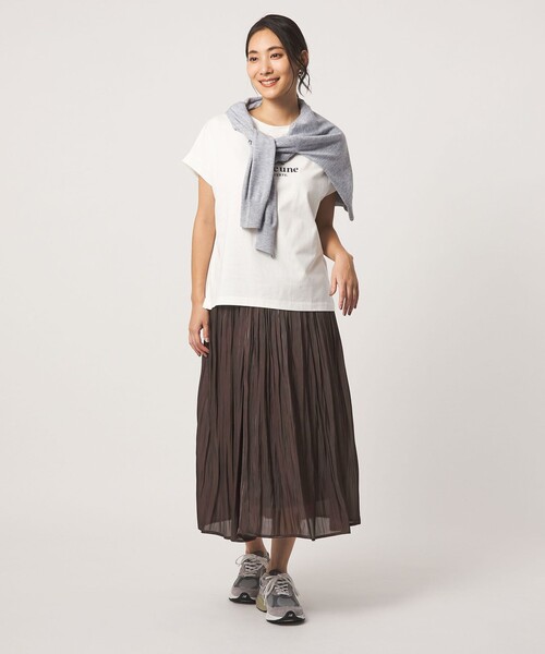 A DAY IN THE LIFE UNITED ARROWS(アデイインザライフユナイテッドアローズ)の「シャイニー プリーツスカート <A DAY IN THE LIFE>(スカート・レディース・グレー系/ダークブラウン/ネイビー・FREE)」の9枚目の写真