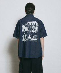 ドローイングステッチデニム半袖シャツ MQ2YU316_VINTAGE
