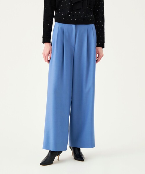 BALLSEY(ボールジィ)の「ライトカルゼ 2タックワイドパンツ(その他パンツ・レディース・グレー/ライトブルー/ブラック/ダークブラウン・38/32/34/36)」の15枚目の写真