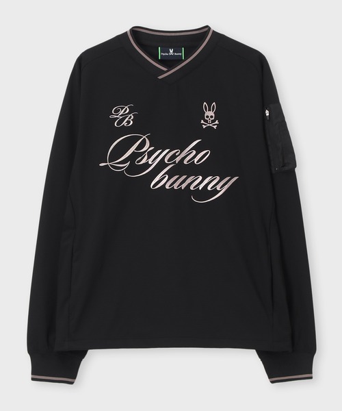 Psycho Bunny（サイコバニー）の「[GOLF]Dot-Air ユーティリティポケット Vネックブルゾン（ブルゾン・メンズ・ブラック/チャコールグレー/ライトグレー・MEDIUM/X-LARGE/LARGE）」の7枚目の写真