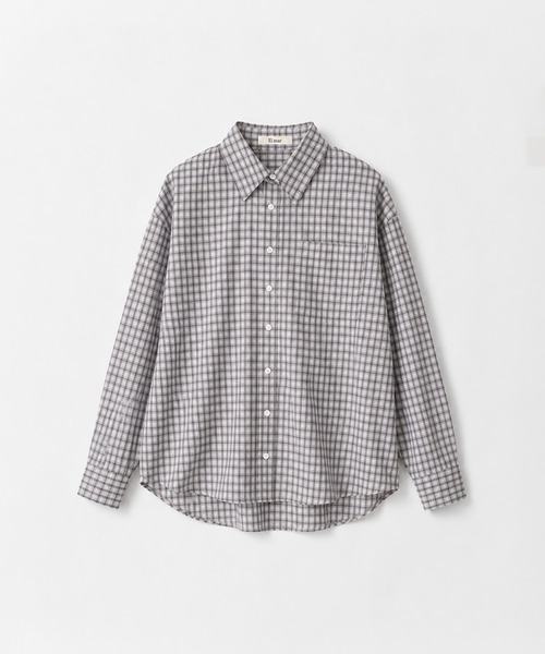 CANAL JEAN(キャナルジーン)の「El mar グラフチェックシャツ(シャツ/ブラウス・レディース・グレー/チャコールグレー・ONE SIZE)」の2枚目の写真