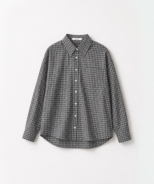 CANAL JEAN(キャナルジーン)の「El mar グラフチェックシャツ(シャツ/ブラウス・レディース・グレー/チャコールグレー・ONE SIZE)」の3枚目の写真