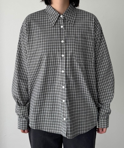 CANAL JEAN(キャナルジーン)の「El mar グラフチェックシャツ(シャツ/ブラウス・レディース・グレー/チャコールグレー・ONE SIZE)」の11枚目の写真