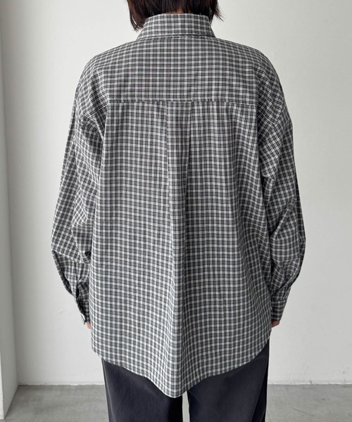 CANAL JEAN(キャナルジーン)の「El mar グラフチェックシャツ(シャツ/ブラウス・レディース・グレー/チャコールグレー・ONE SIZE)」の13枚目の写真