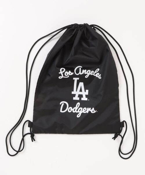 MLB(メジャーリーグベースボール)の「MLB ナップサック -Los Angeles Dodgers-(バックパック/リュック・レディース・ブラック/レオパード・FREE)」の1枚目の写真