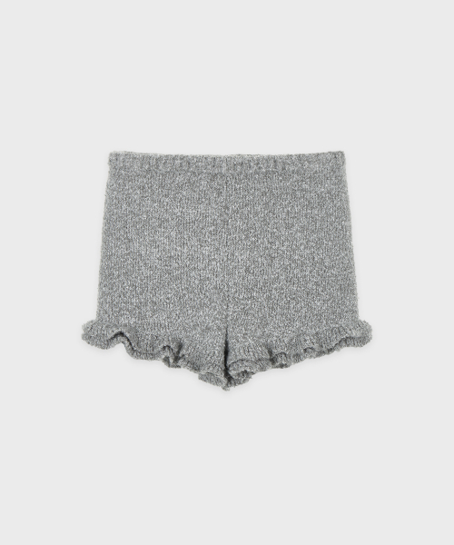 SINOON(シヌーン)の「Color Point Frill Knit Shorts (Deep Grey)(その他パンツ・レディース・アッシュグレー・MEDIUM/SMALL)」の4枚目の写真