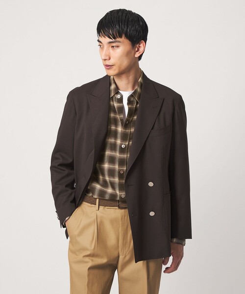green label relaxing(グリーンレーベルリラクシング)の「P/CU/W オンブレ チェック 2フラップポケット シャツ(シャツ/ブラウス・メンズ・ブラック/ブラウン系・L/XL/M/S)」の7枚目の写真