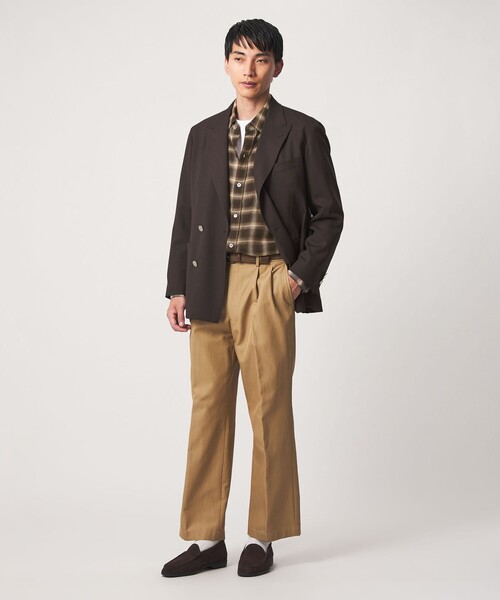 green label relaxing(グリーンレーベルリラクシング)の「P/CU/W オンブレ チェック 2フラップポケット シャツ(シャツ/ブラウス・メンズ・ブラック/ブラウン系・L/XL/M/S)」の8枚目の写真