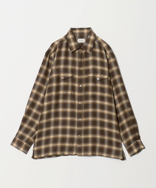 green label relaxing(グリーンレーベルリラクシング)の「P/CU/W オンブレ チェック 2フラップポケット シャツ(シャツ/ブラウス・メンズ・ブラック/ブラウン系・L/XL/M/S)」の12枚目の写真