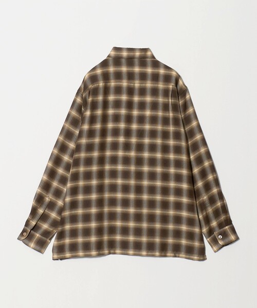 green label relaxing(グリーンレーベルリラクシング)の「P/CU/W オンブレ チェック 2フラップポケット シャツ(シャツ/ブラウス・メンズ・ブラック/ブラウン系・L/XL/M/S)」の13枚目の写真