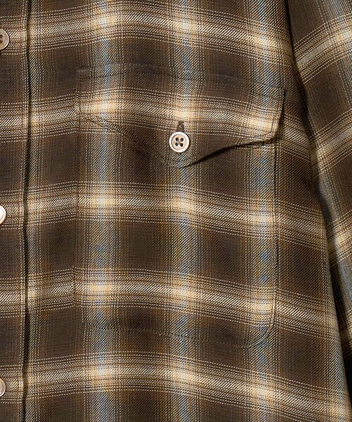 green label relaxing(グリーンレーベルリラクシング)の「P/CU/W オンブレ チェック 2フラップポケット シャツ(シャツ/ブラウス・メンズ・ブラック/ブラウン系・L/XL/M/S)」の17枚目の写真
