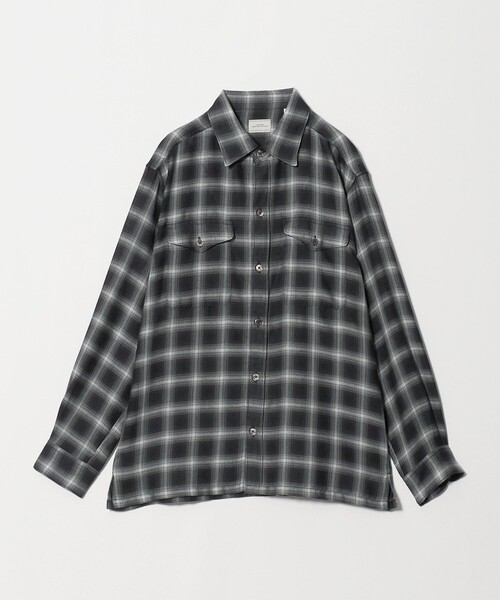 green label relaxing(グリーンレーベルリラクシング)の「P/CU/W オンブレ チェック 2フラップポケット シャツ(シャツ/ブラウス・メンズ・ブラック/ブラウン系・L/XL/M/S)」の20枚目の写真