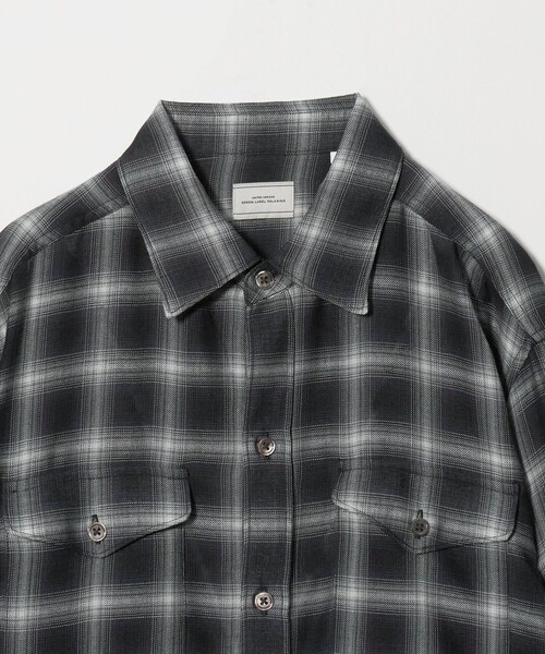 green label relaxing(グリーンレーベルリラクシング)の「P/CU/W オンブレ チェック 2フラップポケット シャツ(シャツ/ブラウス・メンズ・ブラック/ブラウン系・L/XL/M/S)」の21枚目の写真