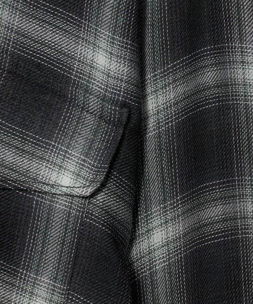 green label relaxing(グリーンレーベルリラクシング)の「P/CU/W オンブレ チェック 2フラップポケット シャツ(シャツ/ブラウス・メンズ・ブラック/ブラウン系・L/XL/M/S)」の22枚目の写真