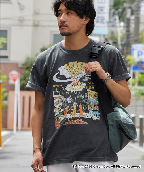 GOOD ROCK SPEED(グッドロックスピード)の「GOOD ROCK SPEED/グッドロックスピード GREENDAY Tshirts グリーンデイ クルーネック デザインTシャツ ライブ バンド メンズ レディース ユニセックス 2026年秋 秋服(Tシャツ/カットソー・メンズ・チャコール・M/L/XL)」の5枚目の写真