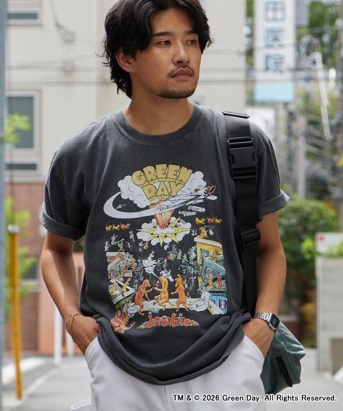 GOOD ROCK SPEED(グッドロックスピード)の「GOOD ROCK SPEED/グッドロックスピード GREENDAY Tshirts グリーンデイ クルーネック デザインTシャツ ライブ バンド メンズ レディース ユニセックス 2026年秋 秋服(Tシャツ/カットソー・メンズ・チャコール・M/L/XL)」の6枚目の写真