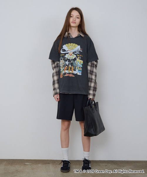 GOOD ROCK SPEED(グッドロックスピード)の「GOOD ROCK SPEED/グッドロックスピード GREENDAY Tshirts グリーンデイ クルーネック デザインTシャツ ライブ バンド メンズ レディース ユニセックス 2026年秋 秋服(Tシャツ/カットソー・メンズ・チャコール・M/L/XL)」の4枚目の写真