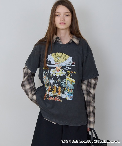 GOOD ROCK SPEED(グッドロックスピード)の「GOOD ROCK SPEED/グッドロックスピード GREENDAY Tshirts グリーンデイ クルーネック デザインTシャツ ライブ バンド メンズ レディース ユニセックス 2026年秋 秋服(Tシャツ/カットソー・メンズ・チャコール・M/L/XL)」の17枚目の写真