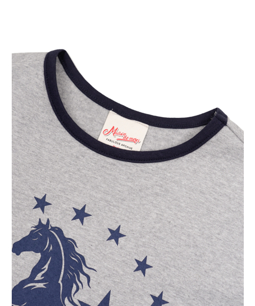 FABULOUS ARCHIVE（ファビュラスアーカイブ）の「ビッグスターデュークフィンガーホールラウンドメランジェグレー(FCG3TS956M)（Tシャツ/カットソー・レディース・ライトグレー・LARGE/MEDIUM）」の3枚目の写真