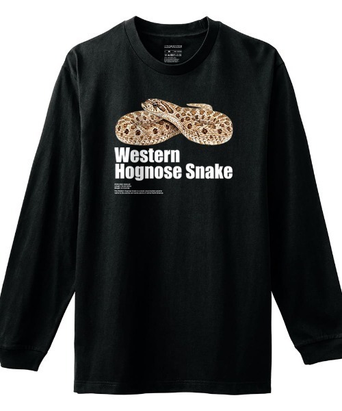 Moftique(モフティック)の「Moftique(モフティック) 長袖Tシャツ セイブシシバナヘビ 蛇 爬虫類 ペット アニマル プリント Tシャツ 長袖 ロンT ロングTシャツ トップス カットソー メンズ レディース ユニセックス 春 秋(Tシャツ/カットソー・メンズ・ホワイト/ブラック・M/XL/L)」の1枚目の写真