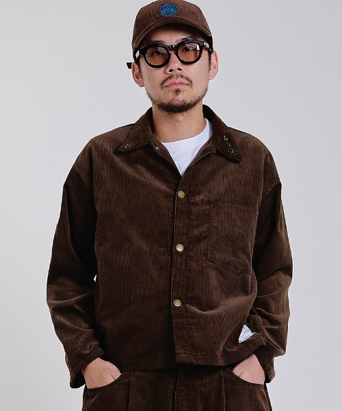 EFFECTEN(エフェクテン)の「mj11997-Cordury shirts jaket シャツジャケット(efsc-07)(その他アウター・メンズ・ブラウン・M/L)」の3枚目の写真
