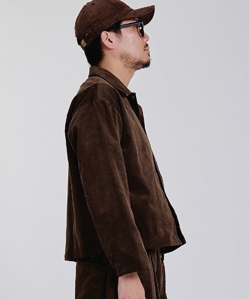 EFFECTEN(エフェクテン)の「mj11997-Cordury shirts jaket シャツジャケット(efsc-07)(その他アウター・メンズ・ブラウン・M/L)」の4枚目の写真