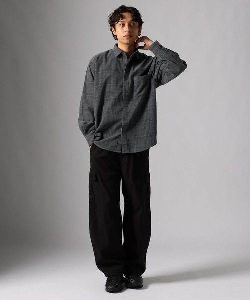 BAYFLOW(ベイフロー)の「コーデュロイチェックシャツ(シャツ/ブラウス・メンズ・ブラック/ブルー/ベージュ・MEDIUM/LARGE)」の10枚目の写真