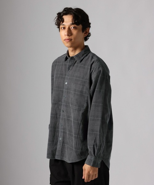 BAYFLOW(ベイフロー)の「コーデュロイチェックシャツ(シャツ/ブラウス・メンズ・ブラック/ブルー/ベージュ・MEDIUM/LARGE)」の12枚目の写真