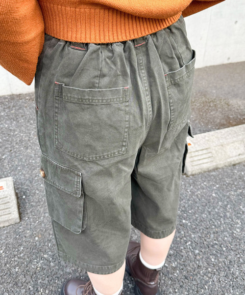 DOUBLE NAME(ダブルネーム)の「バミューダカーゴパンツ(カーゴパンツ・レディース・カーキ/ライトグレー/ブラック・FREE)」の10枚目の写真