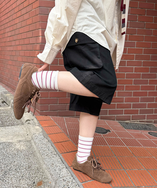 DOUBLE NAME(ダブルネーム)の「バミューダカーゴパンツ(カーゴパンツ・レディース・カーキ/ライトグレー/ブラック・FREE)」の13枚目の写真