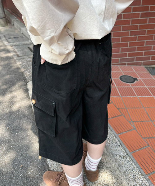 DOUBLE NAME(ダブルネーム)の「バミューダカーゴパンツ(カーゴパンツ・レディース・カーキ/ライトグレー/ブラック・FREE)」の17枚目の写真