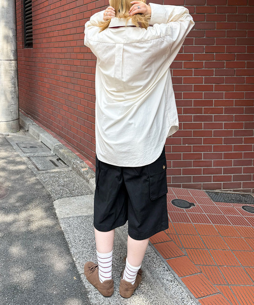 DOUBLE NAME(ダブルネーム)の「バミューダカーゴパンツ(カーゴパンツ・レディース・カーキ/ライトグレー/ブラック・FREE)」の22枚目の写真