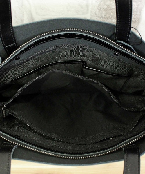 TopIsm(トップイズム)の「スプリットレザートートバッグ(縦型)(トートバッグ・メンズ・ネイビー/グレー/ブラウン/ブラック・F)」の15枚目の写真