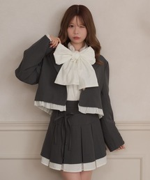 【セット着用可能】アソート裾フリルショートジャケット