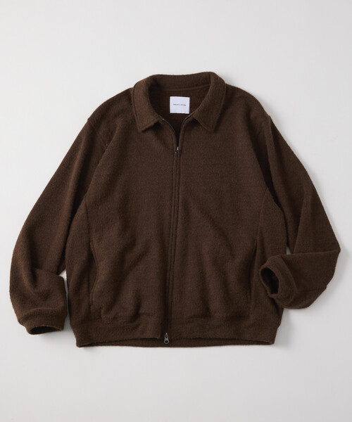 FREAK'S STORE(フリークスストア)の「リラックスフィット シャギー裏毛 ジップアップカーディガン(カーディガン/ボレロ・メンズ・ブラック/ブラウン/イエロー/ライトグレー・MEDIUM/LARGE)」の4枚目の写真