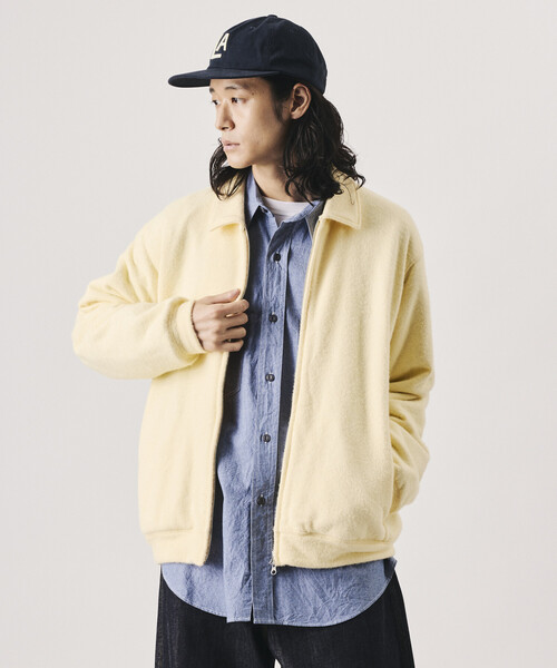 FREAK'S STORE(フリークスストア)の「リラックスフィット シャギー裏毛 ジップアップカーディガン(カーディガン/ボレロ・メンズ・ブラック/ブラウン/イエロー/ライトグレー・MEDIUM/LARGE)」の1枚目の写真