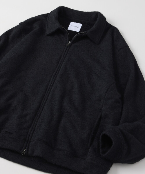FREAK'S STORE(フリークスストア)の「リラックスフィット シャギー裏毛 ジップアップカーディガン(カーディガン/ボレロ・メンズ・ブラック/ブラウン/イエロー/ライトグレー・MEDIUM/LARGE)」の2枚目の写真