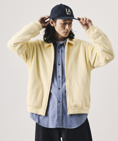 FREAK'S STORE(フリークスストア)の「リラックスフィット シャギー裏毛 ジップアップカーディガン(カーディガン/ボレロ・メンズ・ブラック/ブラウン/イエロー/ライトグレー・MEDIUM/LARGE)」の21枚目の写真