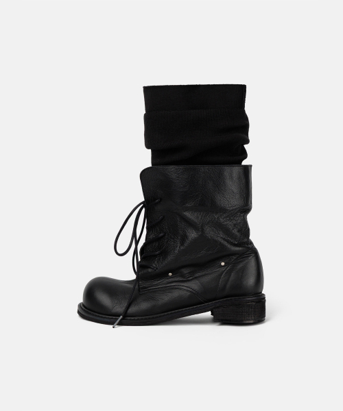 NACHE（ナチェ）の「RIBBED COMBAT BOOTS BLACK（ブーツ・レディース・その他・23cm/24cm）」の4枚目の写真